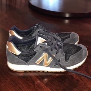 New Balance Navy and Gold Women's Sneakers